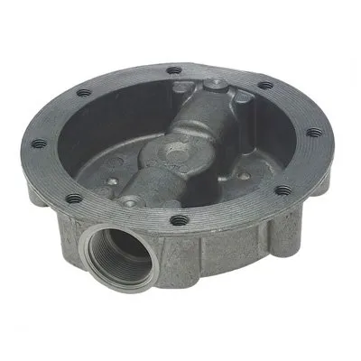 A cast aluminum pump housing